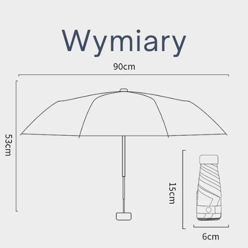 Niebieska Mirassol – kompaktowa parasolka na deszcz i słońce
