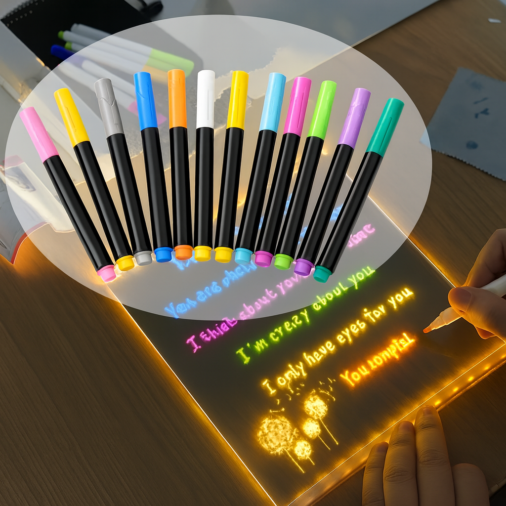 Zestaw 12 dodatkowych markerów do Tablicy LED